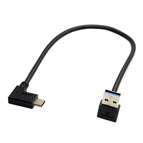 cablecc Reversible USB 3.1 USB-C Angled to 90 Degree Up Angled A Male Data Cable for Tablet Mobile Phone - Image 2