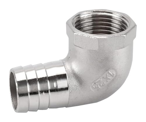 Conectores acodados en acero inoxidable 304 para tubería con rosca hermética 2