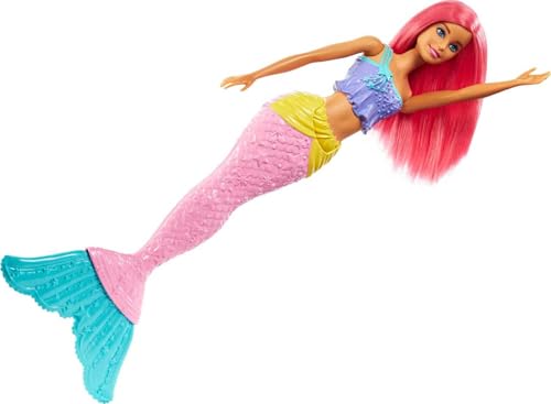Barbie GGC09 - Dreamtopia Meerjungfrau-Puppe mit pinken Haaren, Spielzeug Geschenk für Kinder im Alter von 3 bis 7 Jahren – Ansicht 5