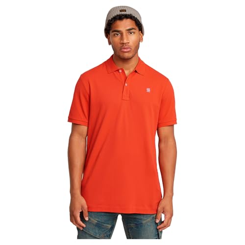 G-Star para Hombre Polo Dunda Slim, Rojo (lt Antic Red D11595-5864-B439), L