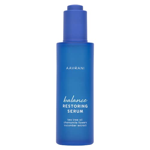 AAVRANI Balance Restoring Serum, Alcohol-Free Facial Toner with Natural Tea Tree Oil, Cucumber, Chamomile and Witch Hazel to Reduce the Appearance of Pores and Dark Spots and Even Skin Tone, 2.7 Fl Oz