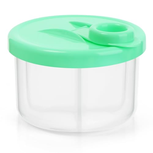 Image of Accmor Baby Formula Dispenser On The Go, Non-Spill Rotating Three-Compartment Formula Container to Go, Milk Powder Kids Snack Container for Infant Toddler Travel, Green