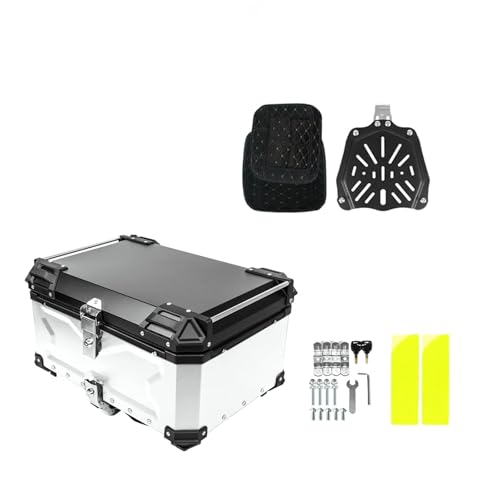 Top case moto haut de gamme 65L silver pour Kawasaki Versys et Honda XL750