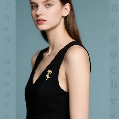Image of Brooch Pins For Women Fashion Elegant Brooches Lapel Badges Coat Sweater Scarves Shawl Dress Accessory Wedding Party Prom Jewelry