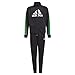 adidas GM8915 B BOS COT TS Tuta da Ginnastica Bambino Top:Black/Core Green/White Bottom:Black/Vivid Green s21/white 1516