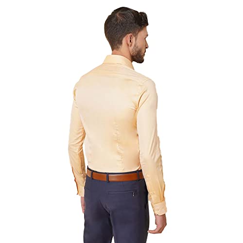 Image of Blackberrys Men's Cotton Solid Slim-Fit Formal Shirts