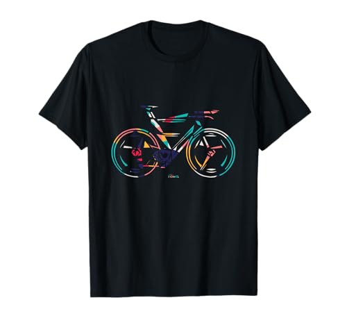 FAHRRAD RENNRAD IN DEN FARBEN DES REGENBOGENS T-Shirt