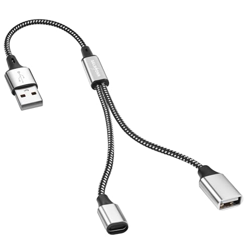 USB-Splitterkabel Mit Schalter – 1 Zu 2, 0,3 M, Für Lüfter, LED-Lampe & Co. (YACSEJAO)
