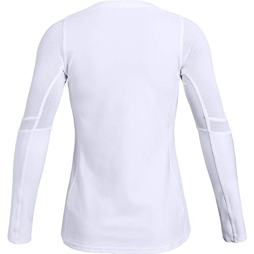 Under Armour Girls' Volleyball Powerhouse Long-Sleeve Jersey , White (100)/Graphite, Youth Small #TOP3
