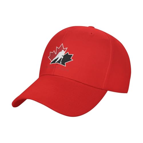 Beitanga Baseball Cap Adjustable Fashion Uv Protection Canadian_Hockey_Player Sunhat Unisex Red