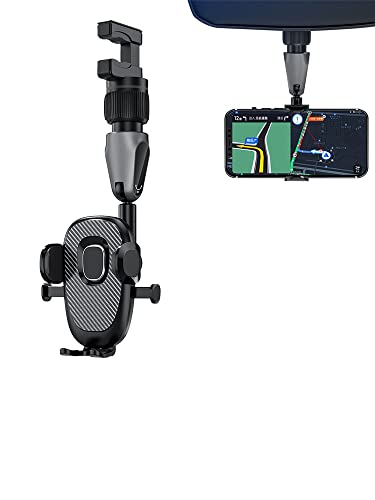 Chanshi Suporte de telefone para espelho retrovisor, suporte giratório universal para telefone de ca