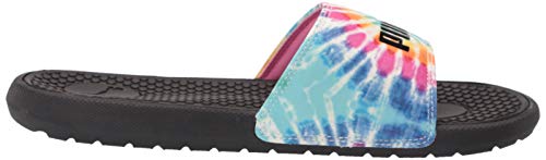 Image of PUMA womens Cool Cat Slide Sandal, Phlox Pink-elektro Aqua-puma Black, 6 US