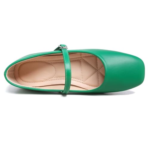 Image of LUXINYU Women's Slip on Flats,Classy Round Toe Solid Classic Mary Jane Ballet Dance Shoes Soft Comfortable PU Flat Shoes