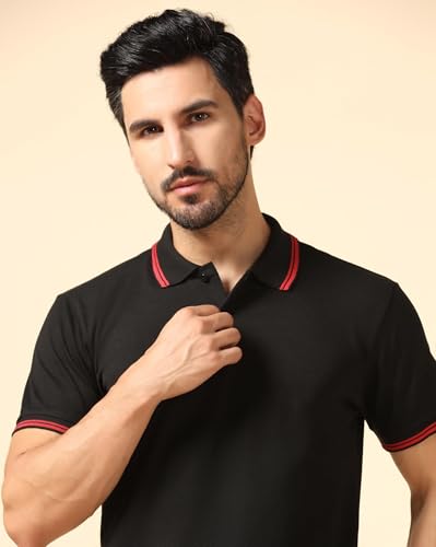 Image of INKKR Men's Soild Half Sleeve Polo T-Shirt Combo