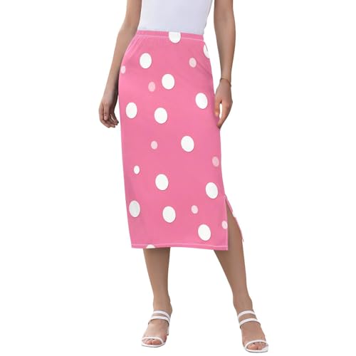 Womens Flowy High Waisted Midi Skirt for Women Beach Split Skirt