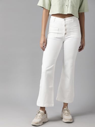 Image of GUTI Womens High Rise Crop Length Jeans()