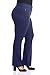 Rekucci Curvy Woman Secret Figure Knit Plus Size Straight Pant w/Tummy Control (20W Short, Navy)