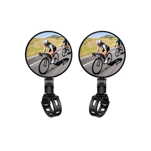 2 Pièces Vélo Miroirs Rétroviseur pour vélo Réglable Rotatif Monté sur guidon Miroirs convexes