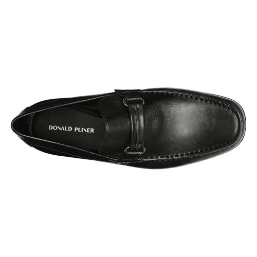 Image of Donald Pliner Donnie Men's Slip-On Loafer - Stacked Heel - Classic Dress Loafers for Men, Memory Foam Insole, Slip-On Shoes for Men, Comfortable Dress Shoes