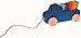 Grimm's Blue Truck Pull Along Toy with XL Color Charts Building Blocks