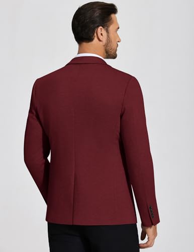 Image of COOFANDY Mens Casual Blazer Knit Sport Coat Lightweight Two Button Suit Jacket