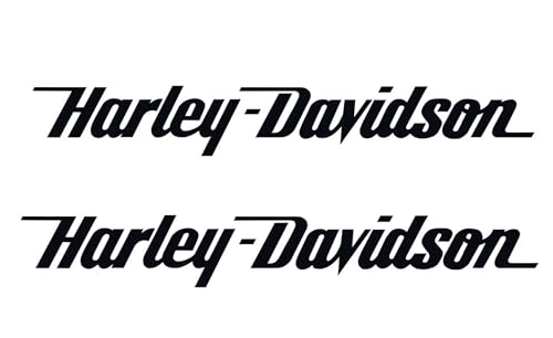 Image of Motorcycle Logo hd Design Vinyl Decal #2 Piece Moto HD Club 7.88 inchx1.06 inch (Black)