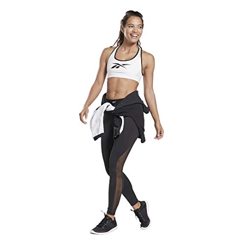Image of Reebok Women's Studio Hero Racer Pad Bra, Opaque, White, Small