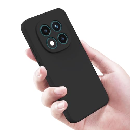 Image of Kapa Matte Protective Lens Flexible Back Cover for Redmi Note 15 Pro 5G | Slim Silicone with Soft Lining Shockproof Full Body Bumper Case (Black)