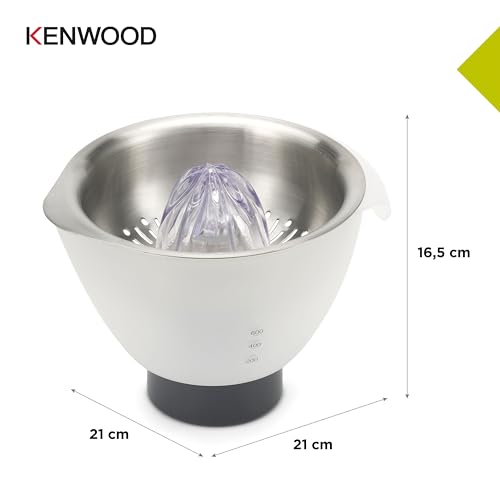 Foto von Kenwood AT312 Zitruspresse (für frisch gepresste Zitrussäfte, Küchenmaschinen-Zubehör, Geeignet für alle Chef Küchenmaschinen), Edelstahloptik