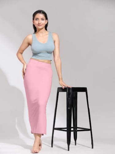 Image of TRENDMALLS Women's Polyester Spandex Stretchable Straight Saree Shapewear Petticoat for Women, Cotton Blended, Skirts for Women, Saree Shaper