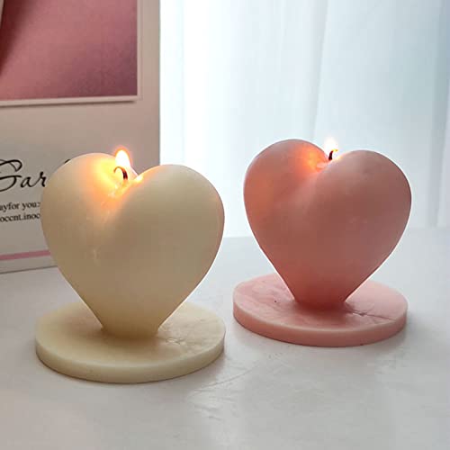 Kerzengießform Liebe Herzform Silikon-Formen Harzform Kerzenform Zum Gießen Kerzenform 3D Kerzengießformen DIY Kerzen 3D-Kerzengussform Zum Selbermachen von Kerzen Cover