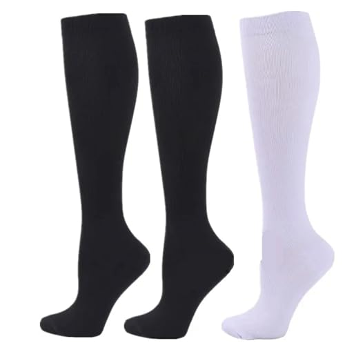 Calcetines compresión para hombre Calcetines De Compresión For Pantorrillas De 3, 6 Y 7 Pulgadas For Hombre, Calcetines Deportivos Médicos For Varices, Calcetines Hasta La Rodilla For Correr, Fútbol,
