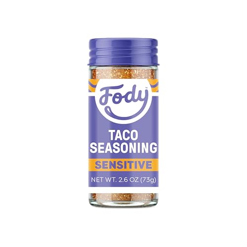 Fody Foods Vegan Taco Seasoning | Tasty Mix | Low FODMAP Certified | Onion Free Garlic | IBS Kitchen Clip | Gluten Free Dairy Free, GMO Free | 2.6 oz