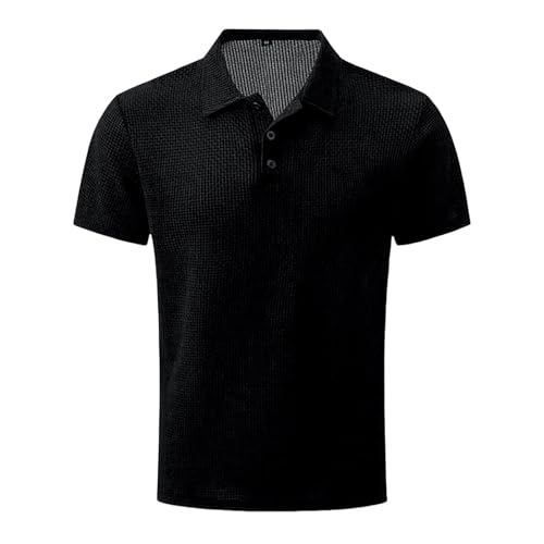 Breeze Shirts for Men Ultra Comfortable Polo Shirt Textured Silky Cool Casual Havana Linen Blend Summer