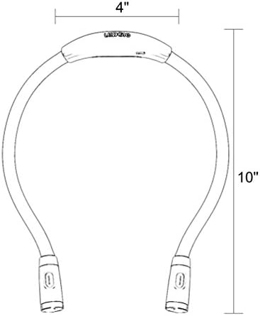 LEDGLE Neck Book Light LED Reading Lamp Rechargeable Hands Free, 4 LED Bulbs 6500-7000K, 4 Adjustable Brightness,USB Cable Included for Reading in Bed Or Car