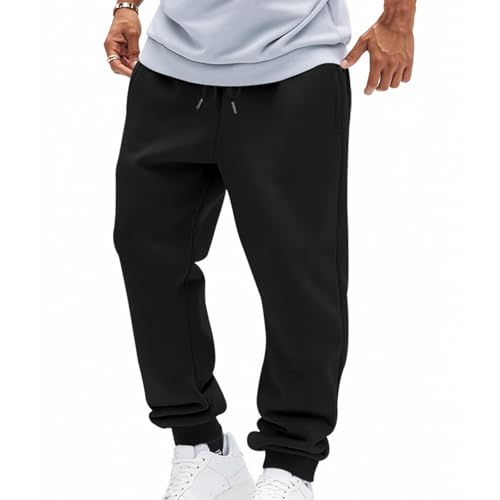 Sweatpants for Men Active Drawstring Elastic Waist Pants Lightweight Comfy Training Joggers Trousers with Pockets4