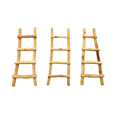 Mini échelles en bois escabeaux miniatures pour accessoires de jardin fait main