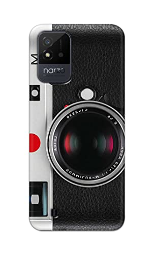 Image of Printed Hard Back Cover Case for Realme Narzo 50i Back Cover (Vintage Camera) -1302