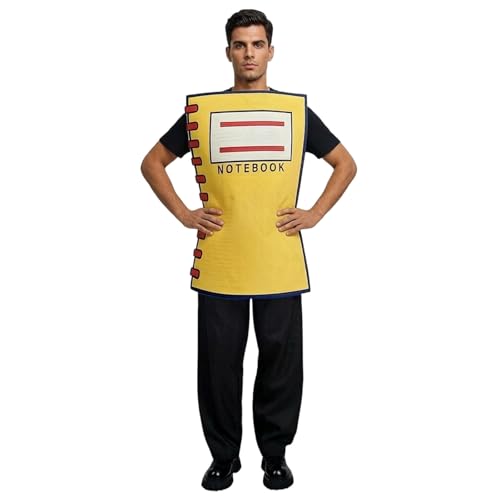 Costume amusant adultes crayon bloc-notes déguisement de partenaire halloween et jeu de rôle