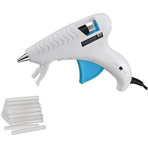 BLACK+DECKER Hot Glue Gun Kit, White Cover