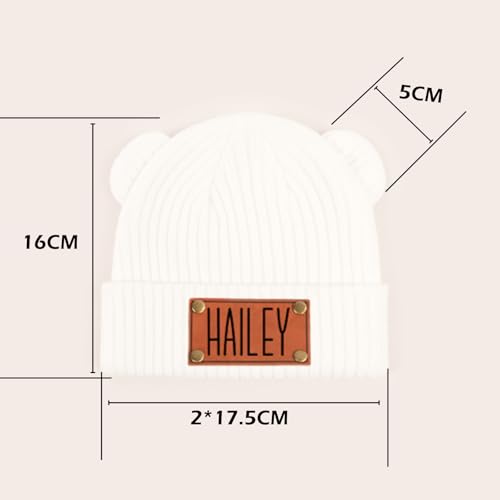 Personalized Name Newborn Beanie Hat, Custom Warm Newborn Hats, Personalized Winter Knit Hats for Infant Baby4