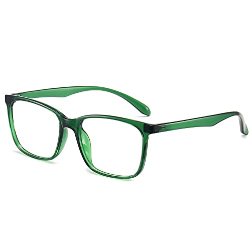 Image of ANRRI Blue Light Blocking Glasses Anti Eyestrain Lens Lightweight Frame Eyeglasses Clear Green Men /Women