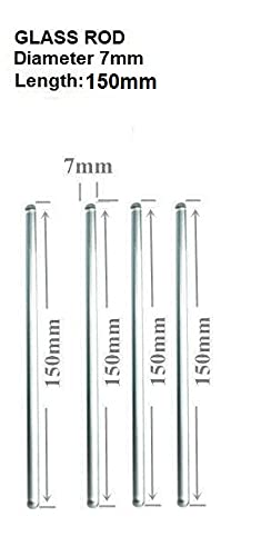 Hibatul HIB-GLSRD-0406 Pack Of 4 Lab Glass Stirring Rod 6 Inch (150Mm) Long thumb #1