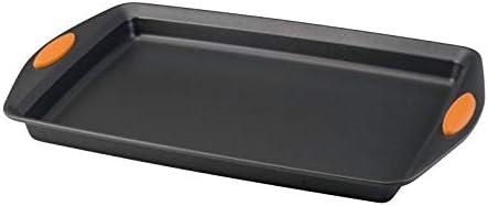 Pemberly Row Nonstick 15" Baking Sheet in Gray and Orange