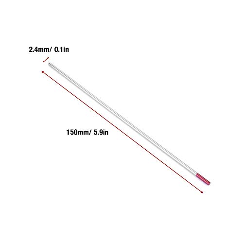 Tig Tungstênio Roxo, Tig Eletrodos de Tungstênio Composto de Soldagem 2.4 * 150mm (Roxo WES) 10-Pack