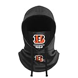 FOCO NFL Unisex-Adult Official Primary Logo Hooded Gaiter Balaclava Face Cover Neck Scarf (Cincinnati Bengals)