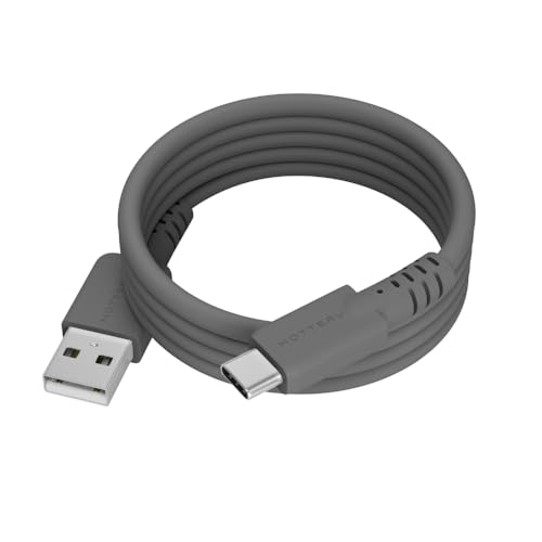 MOTTERU(モッテル) USB-A to USB-C マグネットシリコンケーブル しなやかでやわらかい 断線に強い iPhone16e 16 15 1.0m スモーキーブラック MOT-MGSAC100-EBK