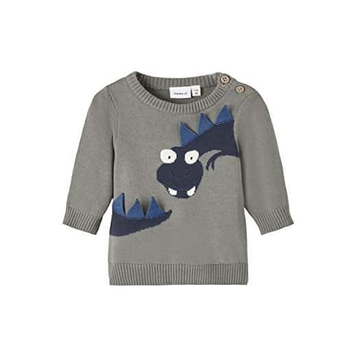 NAME IT Jersey para bebé NBMTORANE LS Knit, Dried Sage, 68 cm