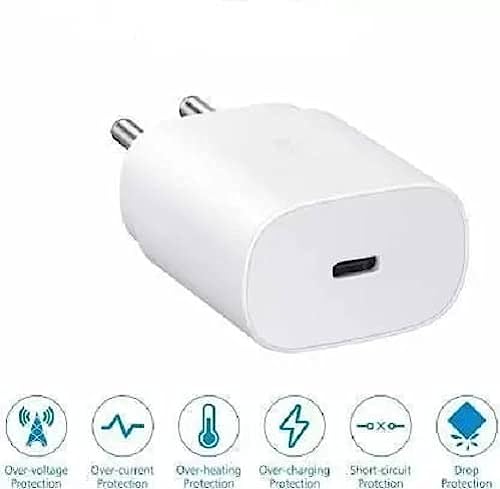 Image of Original 25 Watt Travel Adapter for Samsung Galaxy M31 Prime|S20 FE 5G | S20 FE | M51| Z Fold2 5G |Super Fast Charging Only Adapter-White