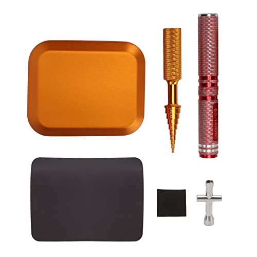 CAGUYLONA Kit de herramientas de reparación RC Juego de escariador de cuerpo de llave cruzada perforadora, herramienta RC para mantenimiento de actualización de modelo de control remoto, (Oro)